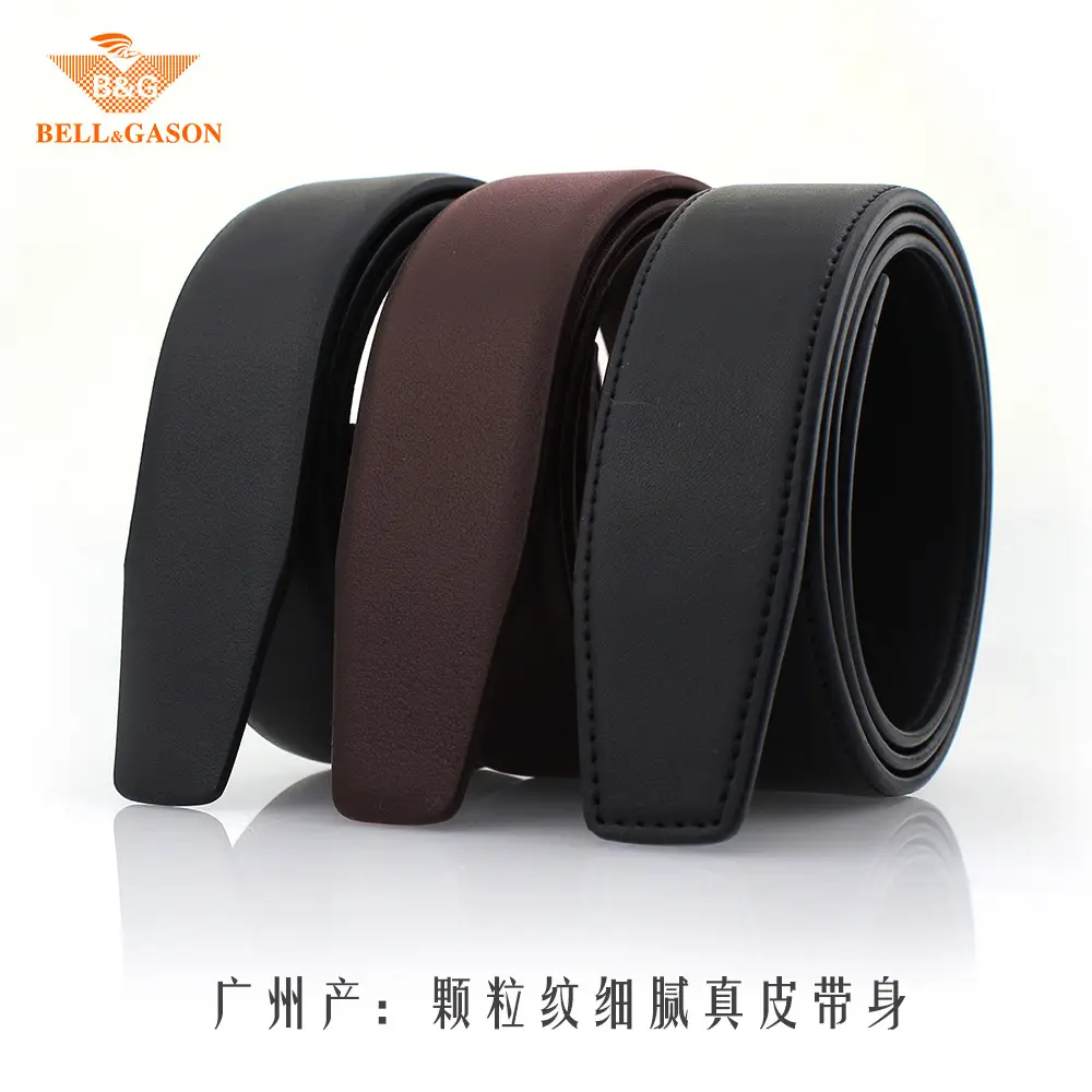 Men's Black Leather Belt 3.4cm Automatic Buckle - Image 4