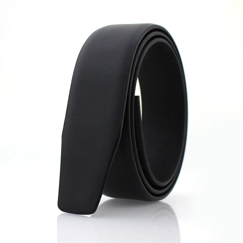 Men's Black Leather Belt 3.4cm Automatic Buckle - Image 2