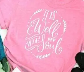 It's Well With My Soul Lettered T-Shirt Red