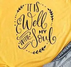It's Well With My Soul Lettered T-Shirt Red
