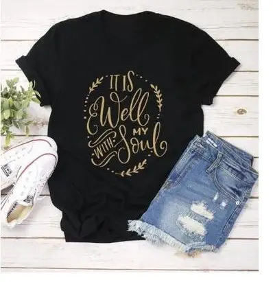 It's Well With My Soul Lettered T-Shirt Red