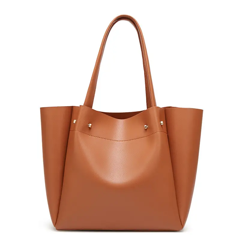 Women's Brown Satchel Shoulder Bag Large Capacity European Style - Image 4