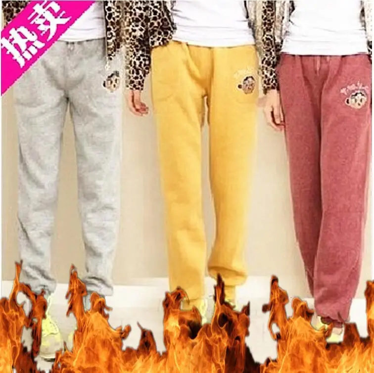 Women Fleece Lined Sweatpants Grey Thick Winter - Image 23