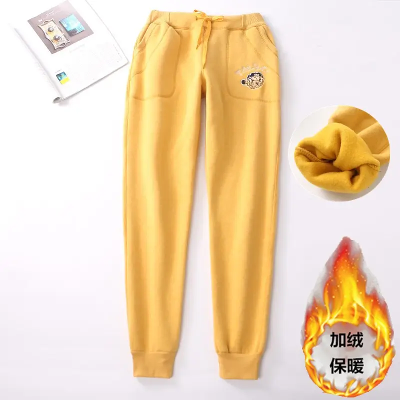 Women Fleece Lined Sweatpants Grey Thick Winter - Image 5