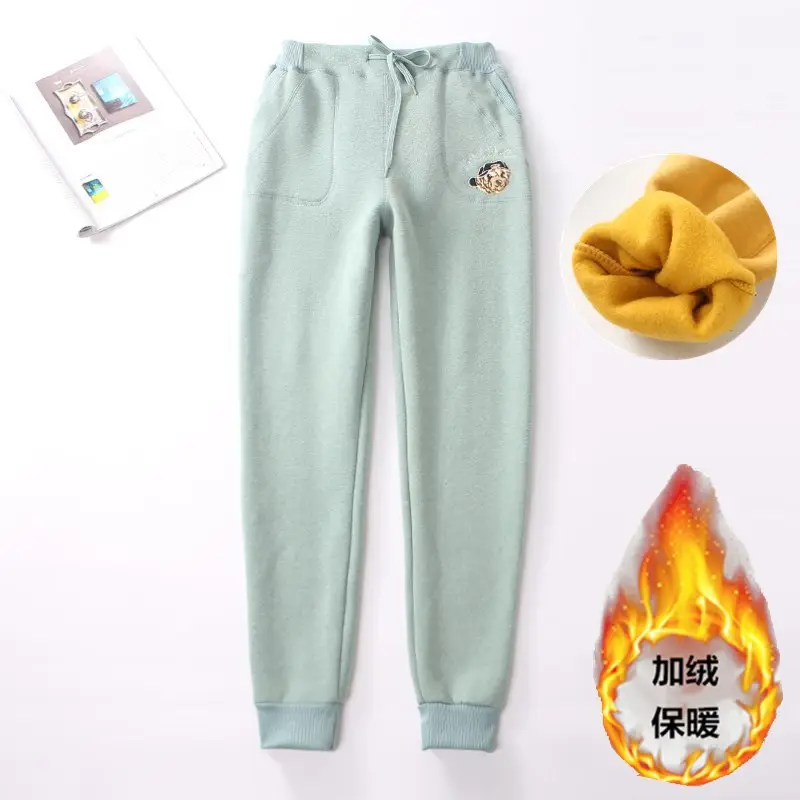 Women Fleece Lined Sweatpants Grey Thick Winter - Image 7