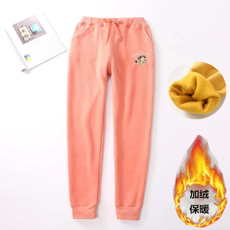 Women Fleece Lined Sweatpants Grey Thick Winter - Image 8