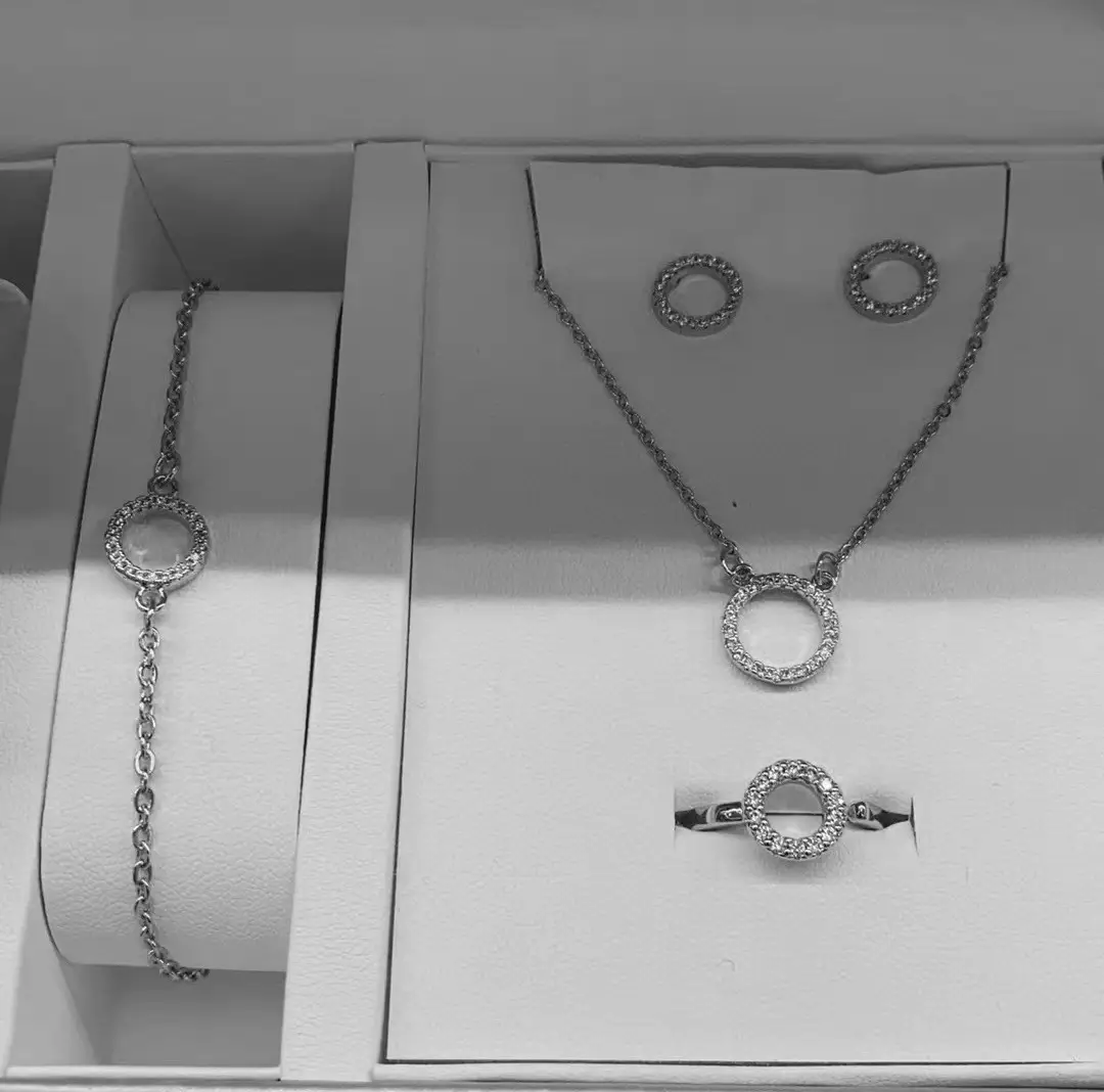 Crystal Ring Necklace Earrings Set for Women - Image 12