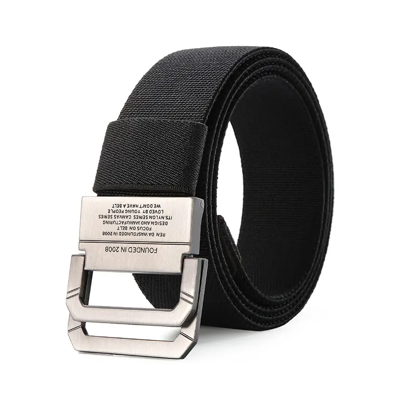 Men's Navy Blue Double Loop Tactical Belt with Square Buckle