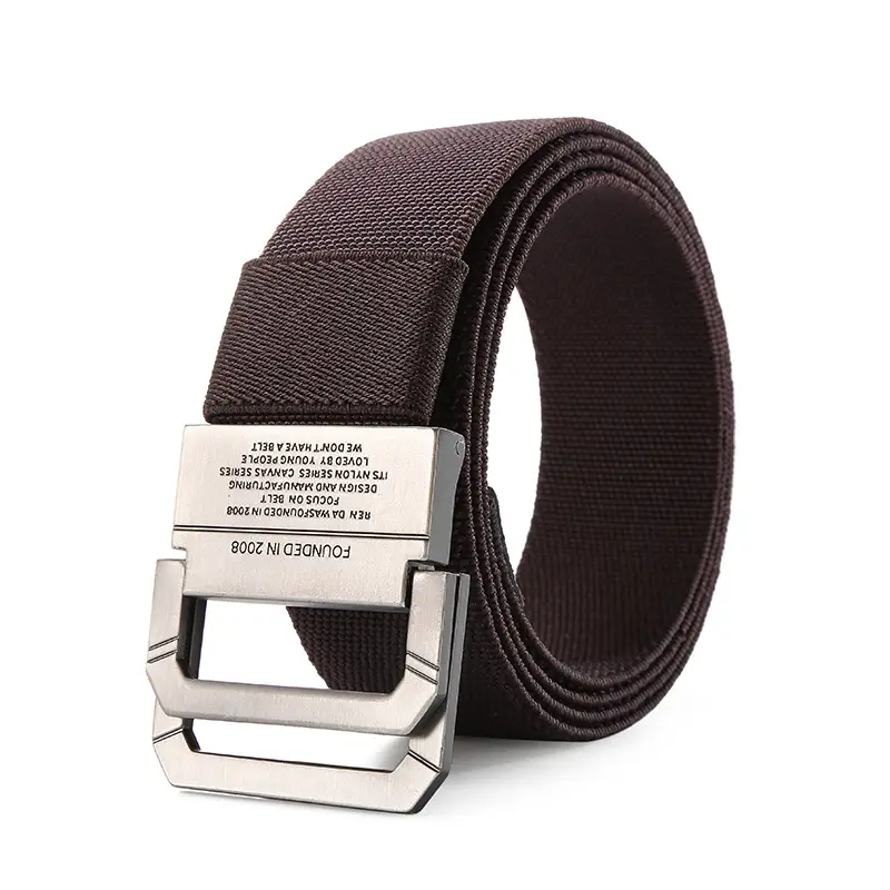 Men's Navy Blue Double Loop Tactical Belt with Square Buckle - Image 4