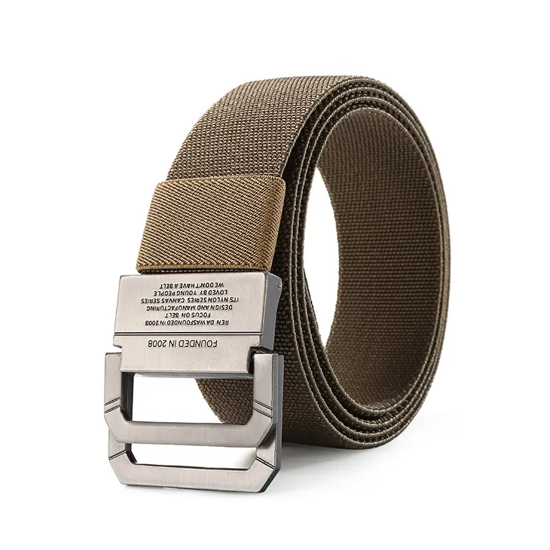Men's Navy Blue Double Loop Tactical Belt with Square Buckle - Image 6