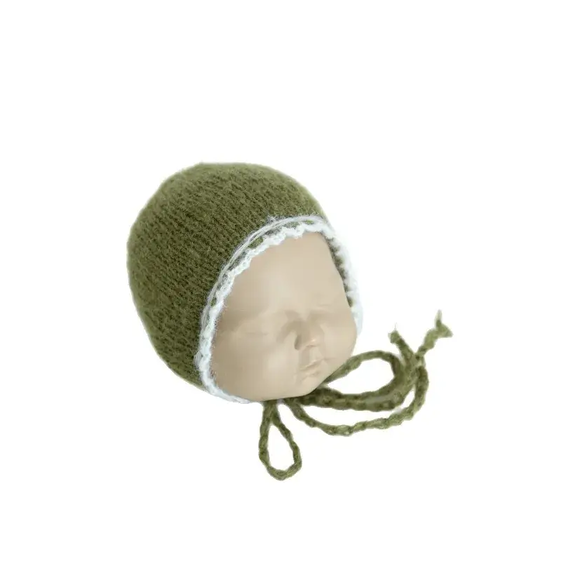 Green Knit Hat for Baby Boys Girls Newborn - Image 5