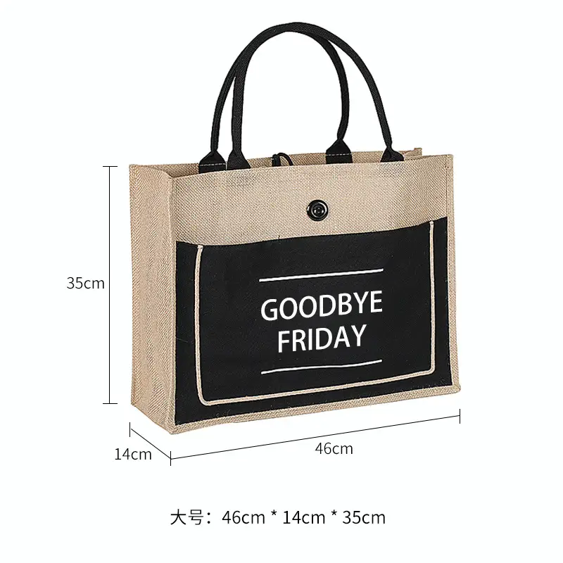 Printed Logo Linen Travel Bag 25cm High - Image 35