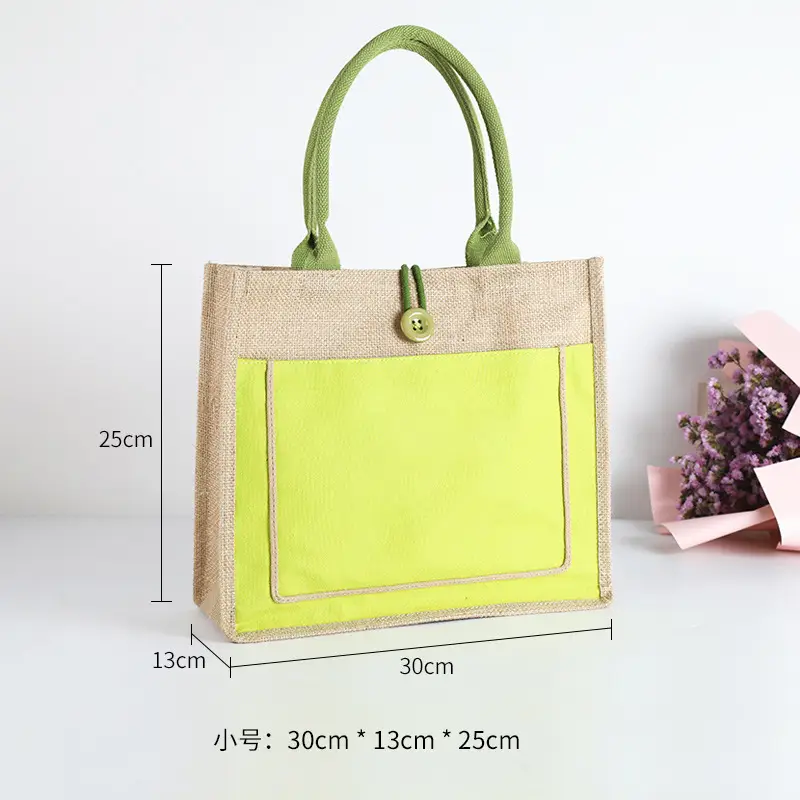 Printed Logo Linen Travel Bag 25cm High - Image 5
