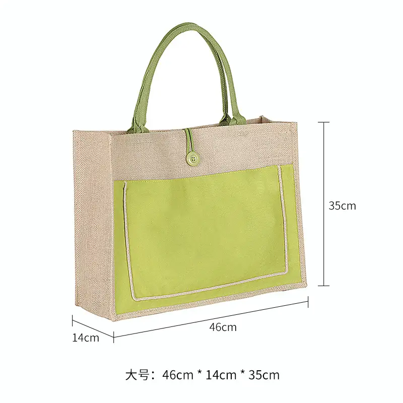 Printed Logo Linen Travel Bag 25cm High - Image 7