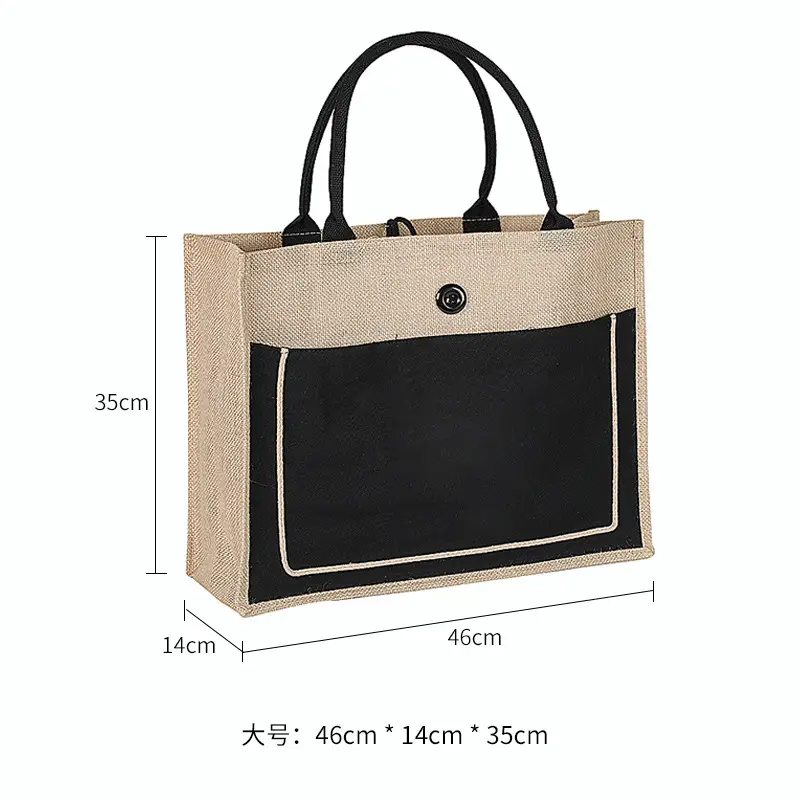 Printed Logo Linen Travel Bag 25cm High - Image 9