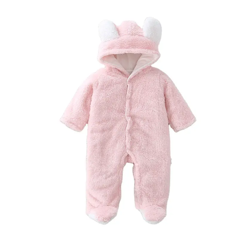 Newborn Baby Hooded Grey Fleece Outfit Winter Warm - Image 21