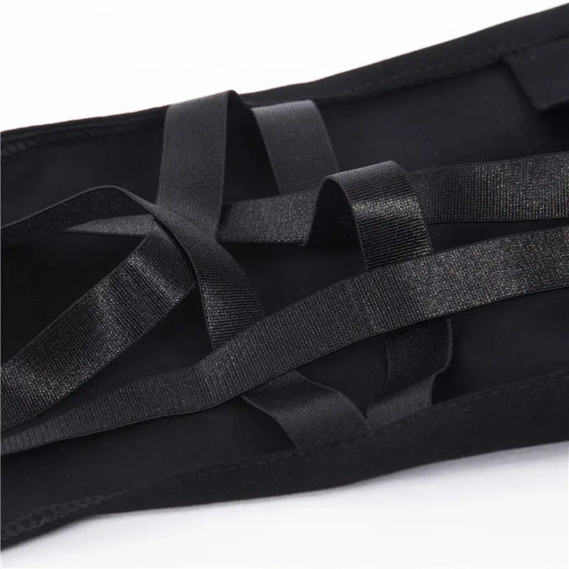 Women High Waist Star Hollow Zipper Pants Black — feature 14