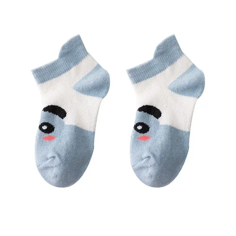 Children's Cotton Cartoon Socks Blue White Medium Large - Image 13