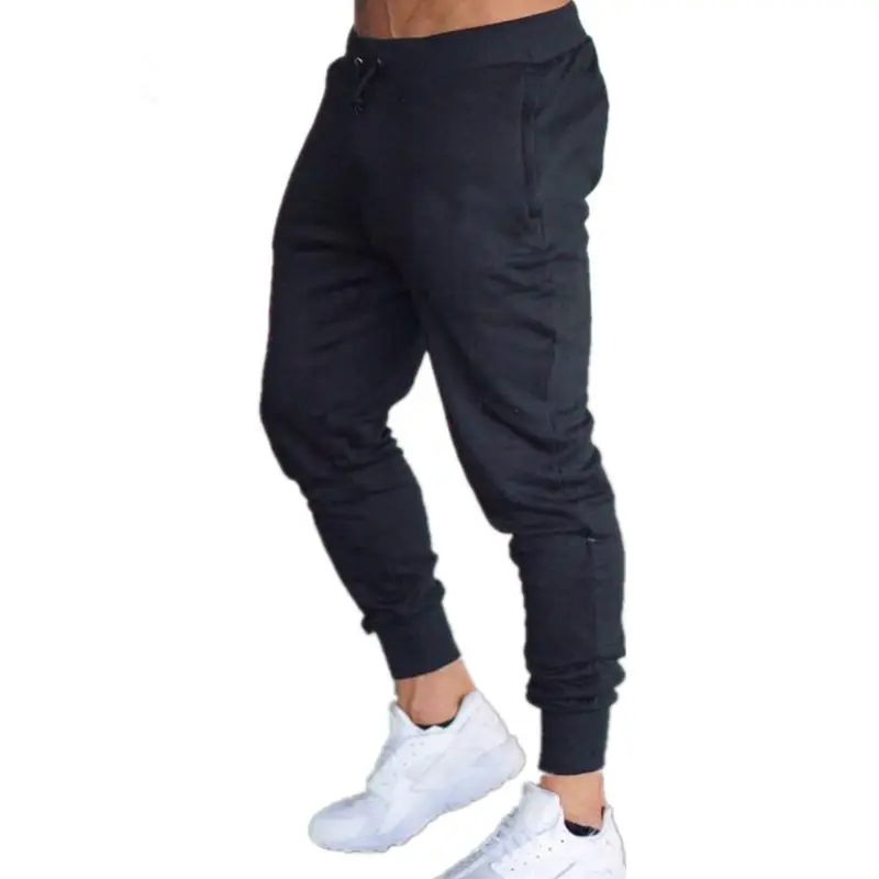 Men's Black Slim Fit Running Sports Pants - Image 2