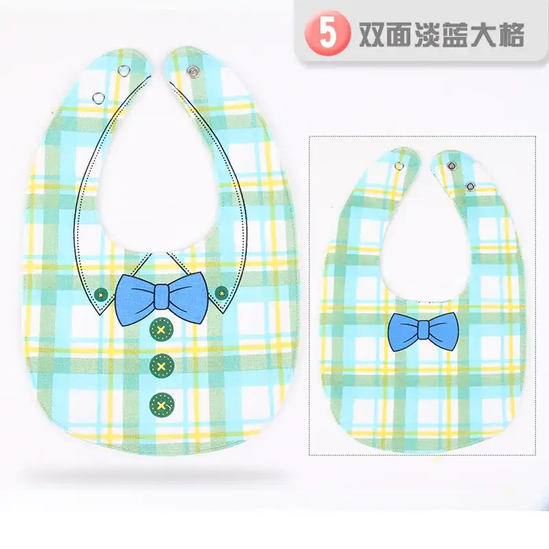 Waterproof Baby Bib Four-Layer Pure Cotton Snap Button - Image 12