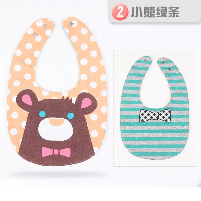 Waterproof Baby Bib Four-Layer Pure Cotton Snap Button - Image 13