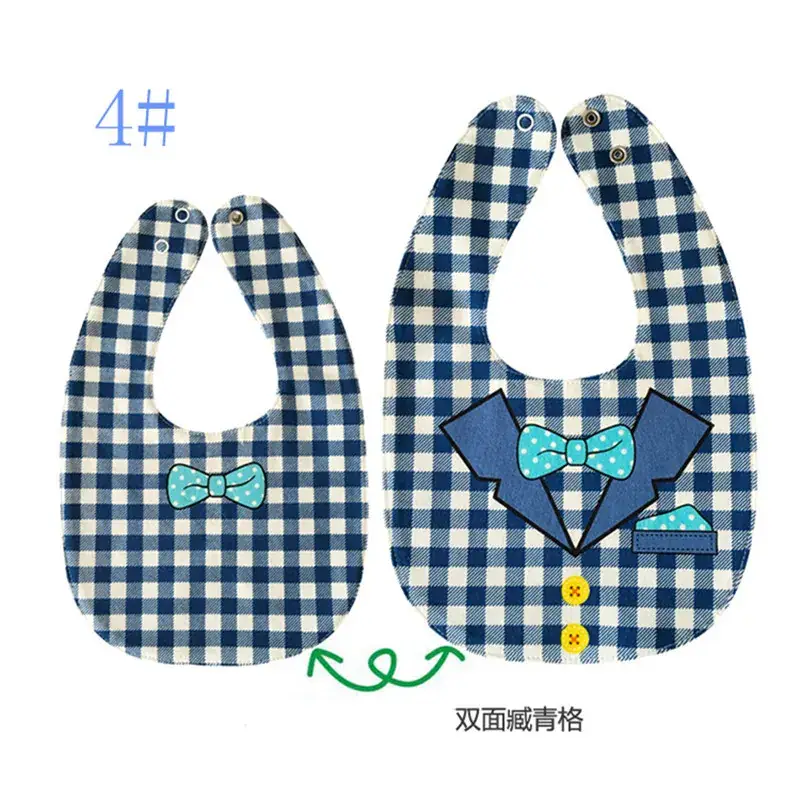 Waterproof Baby Bib Four-Layer Pure Cotton Snap Button - Image 4