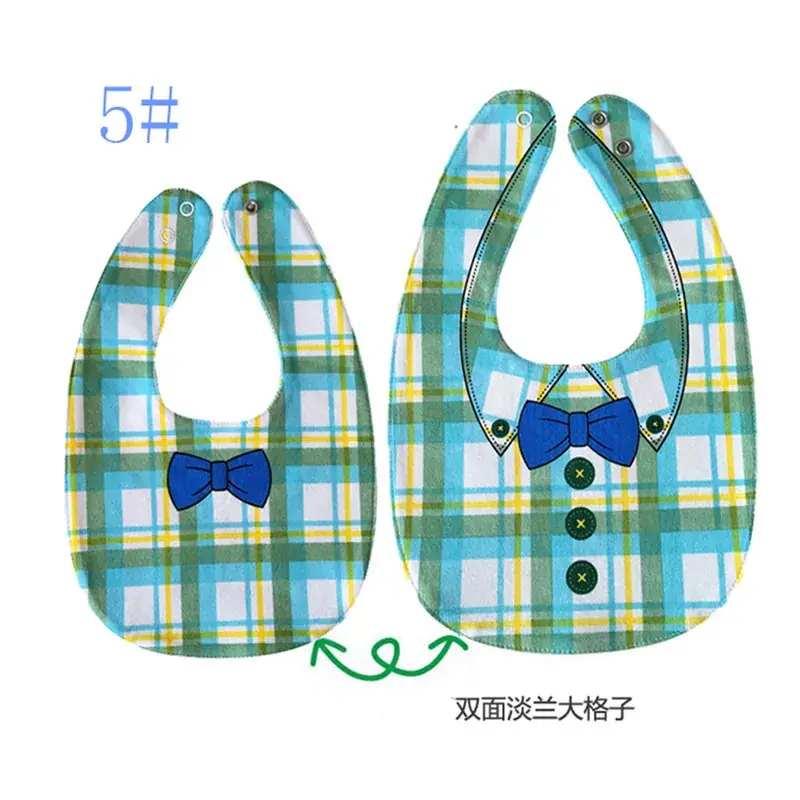 Waterproof Baby Bib Four-Layer Pure Cotton Snap Button - Image 5