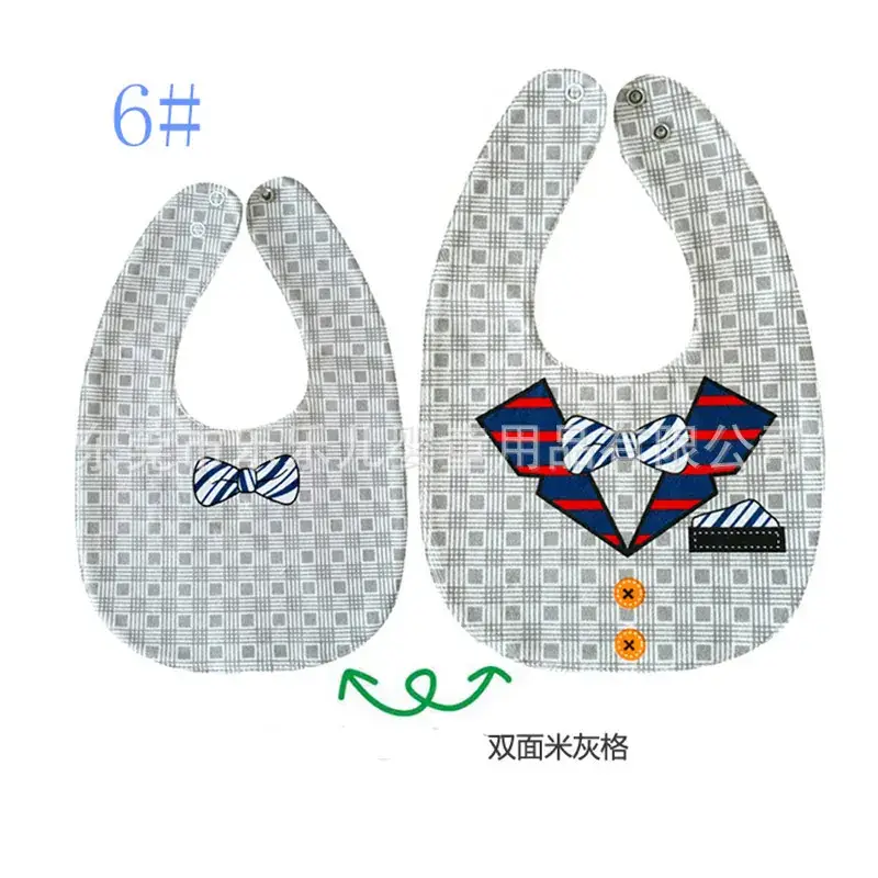 Waterproof Baby Bib Four-Layer Pure Cotton Snap Button - Image 6