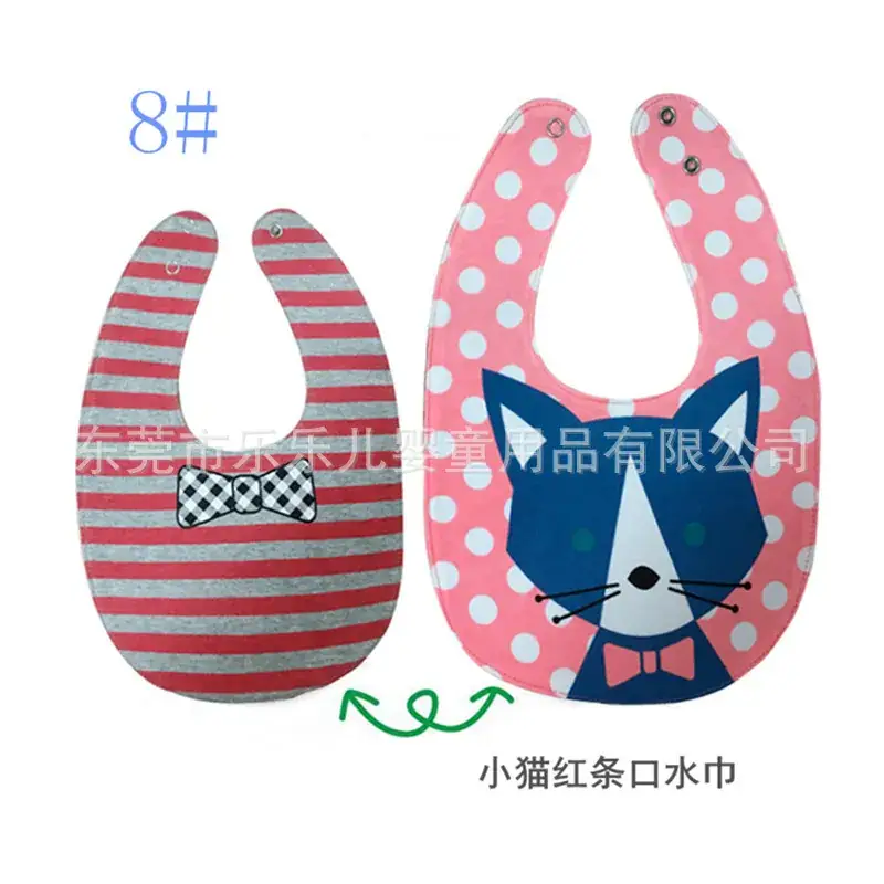 Waterproof Baby Bib Four-Layer Pure Cotton Snap Button - Image 8