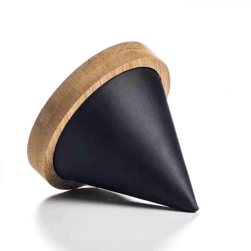 Conical Bamboo Jewelry Display Stand Black White