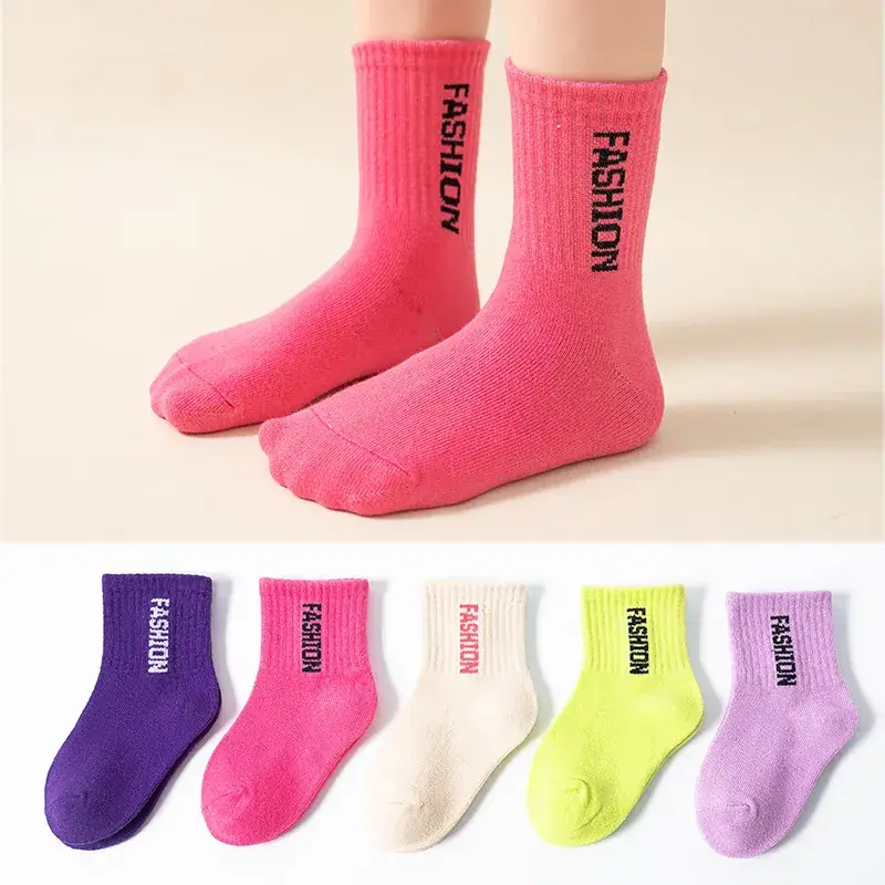 Children Cotton Socks Autumn Mid-Calf Colorful - Image 16