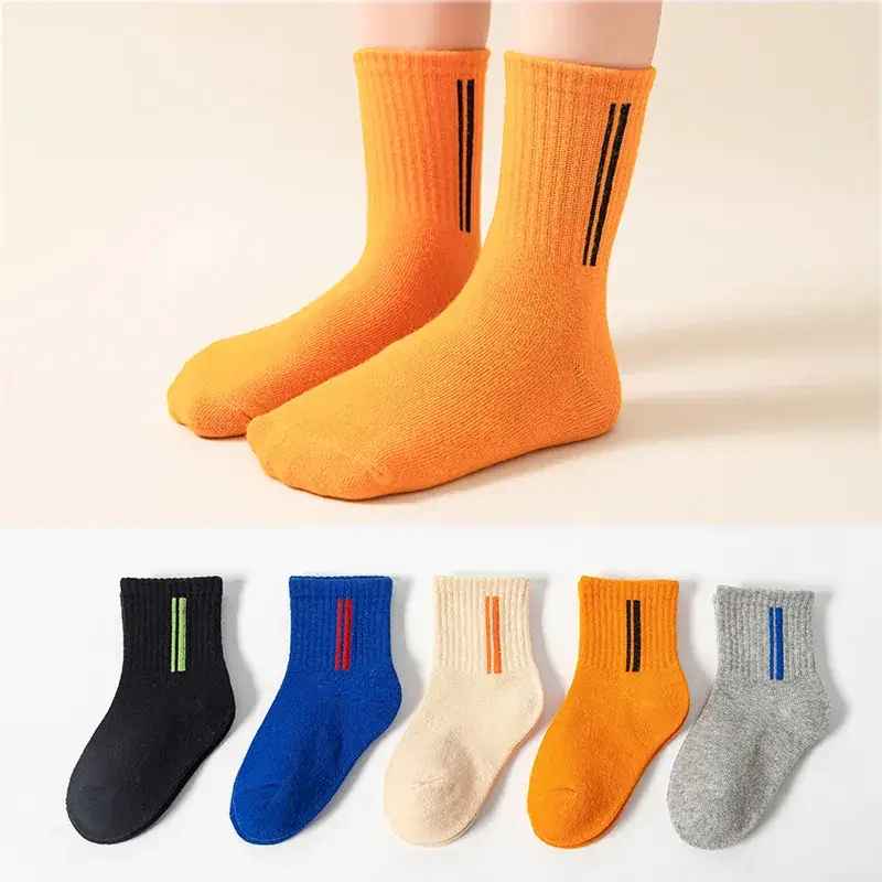 Children Cotton Socks Autumn Mid-Calf Colorful - Image 17