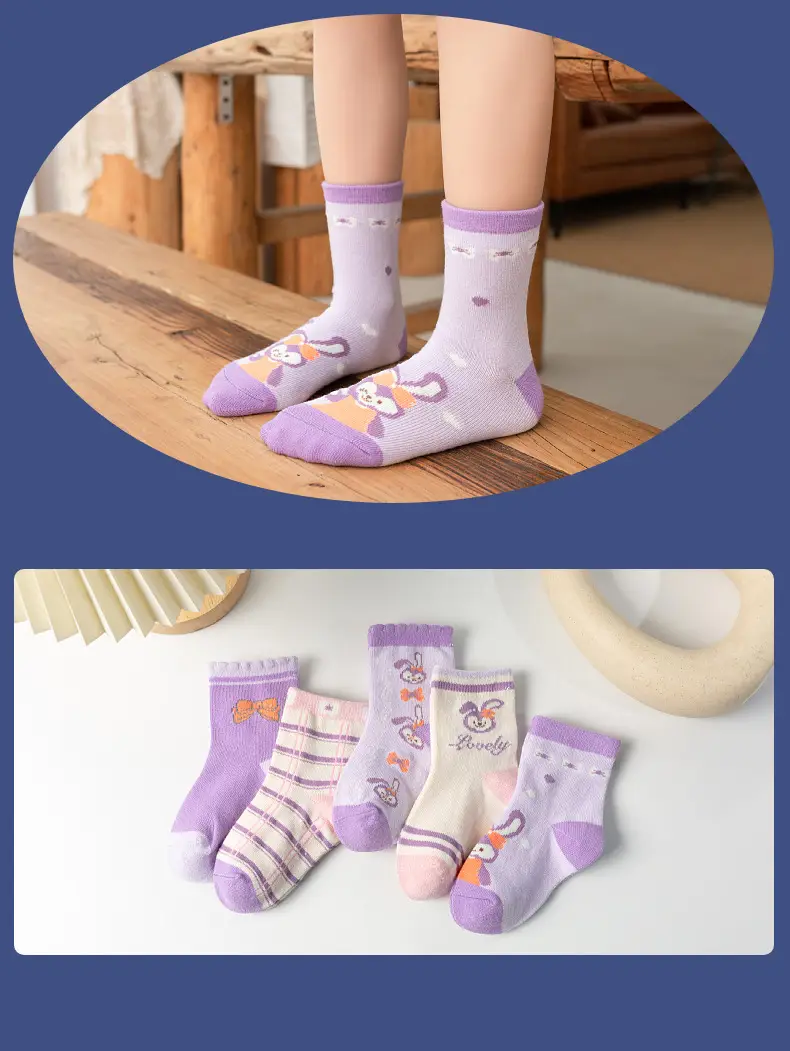 Children Cotton Socks Autumn Mid-Calf Colorful — feature 13