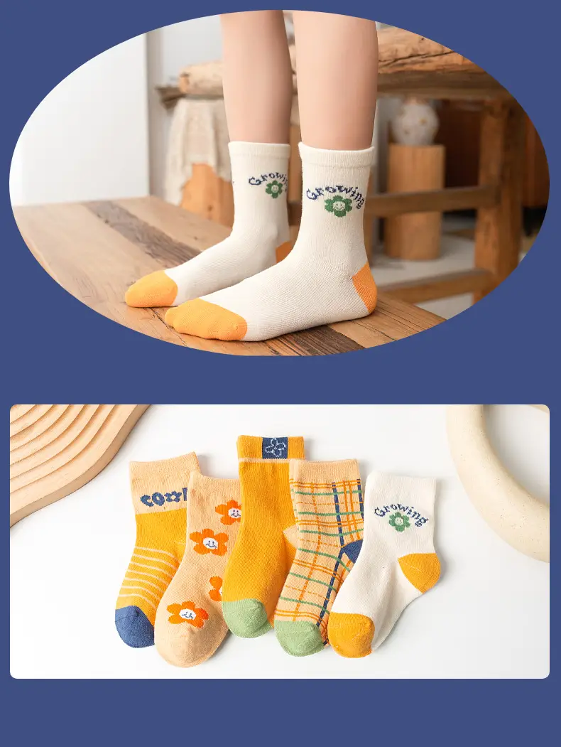 Children Cotton Socks Autumn Mid-Calf Colorful — feature 15