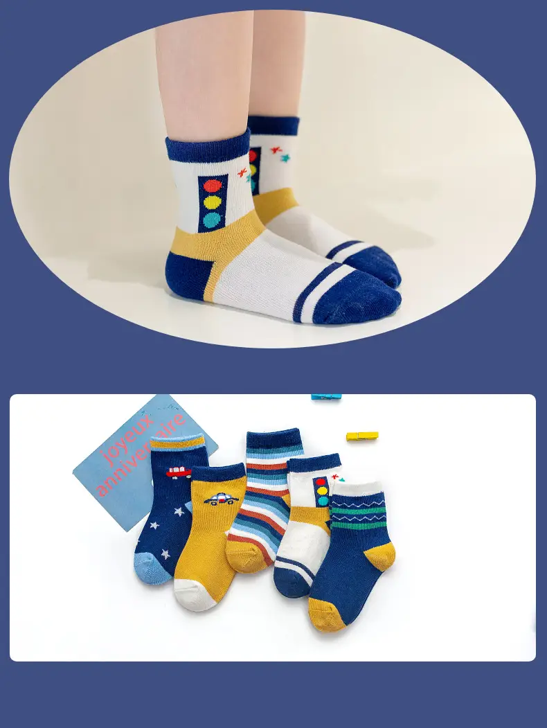 Children Cotton Socks Autumn Mid-Calf Colorful — feature 16