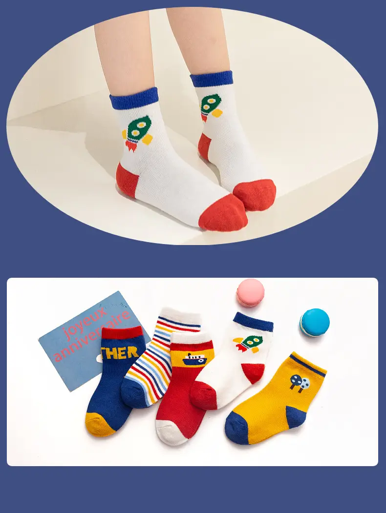 Children Cotton Socks Autumn Mid-Calf Colorful — feature 17