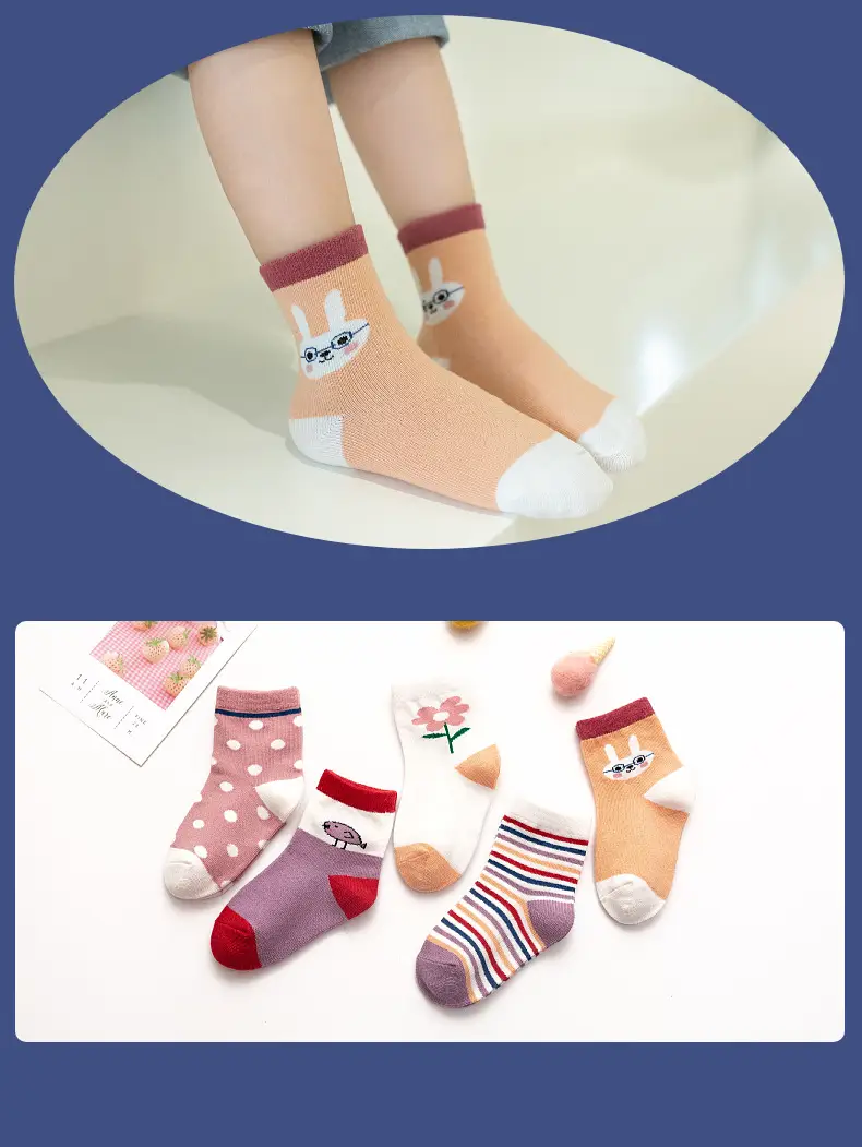 Children Cotton Socks Autumn Mid-Calf Colorful — feature 19