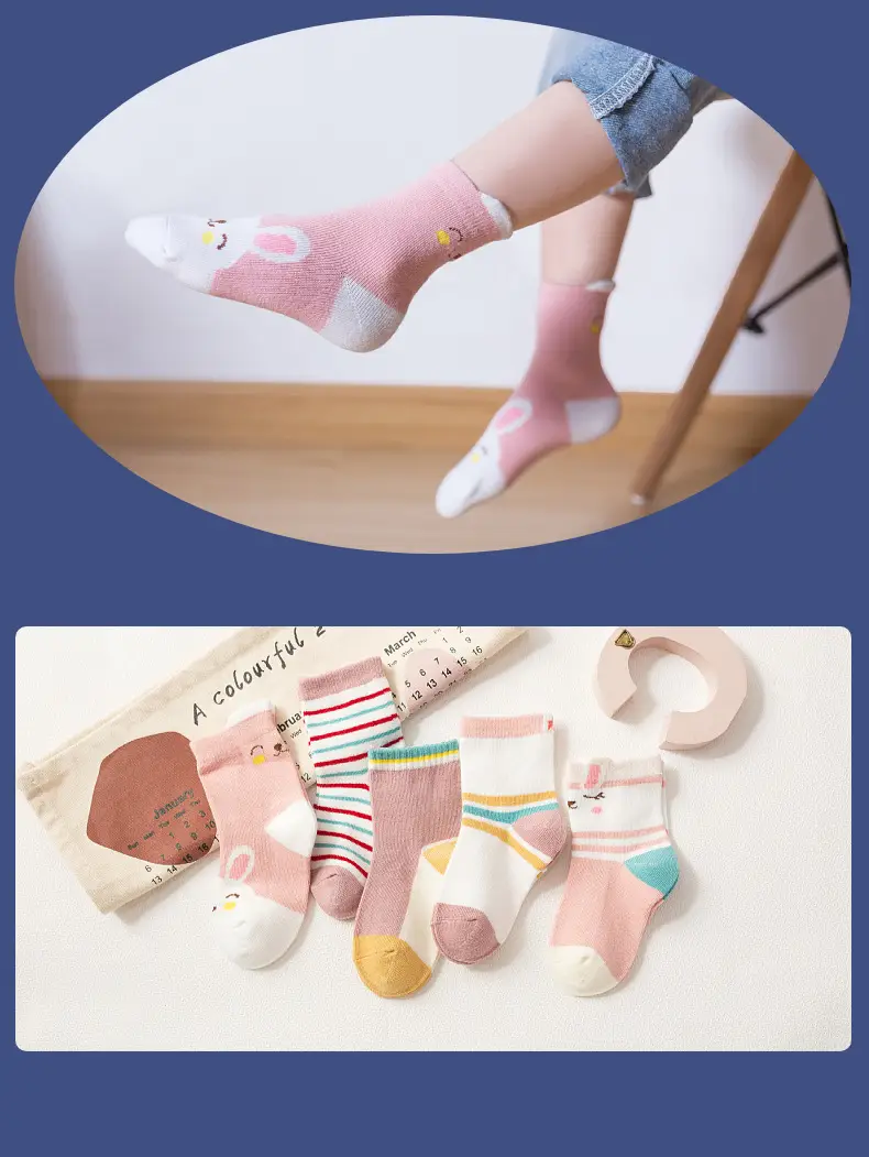 Children Cotton Socks Autumn Mid-Calf Colorful — feature 21