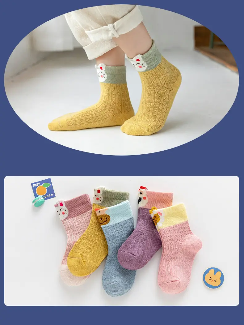 Children Cotton Socks Autumn Mid-Calf Colorful — feature 22