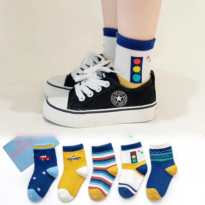 Children Cotton Socks Autumn Mid-Calf Colorful - Image 3