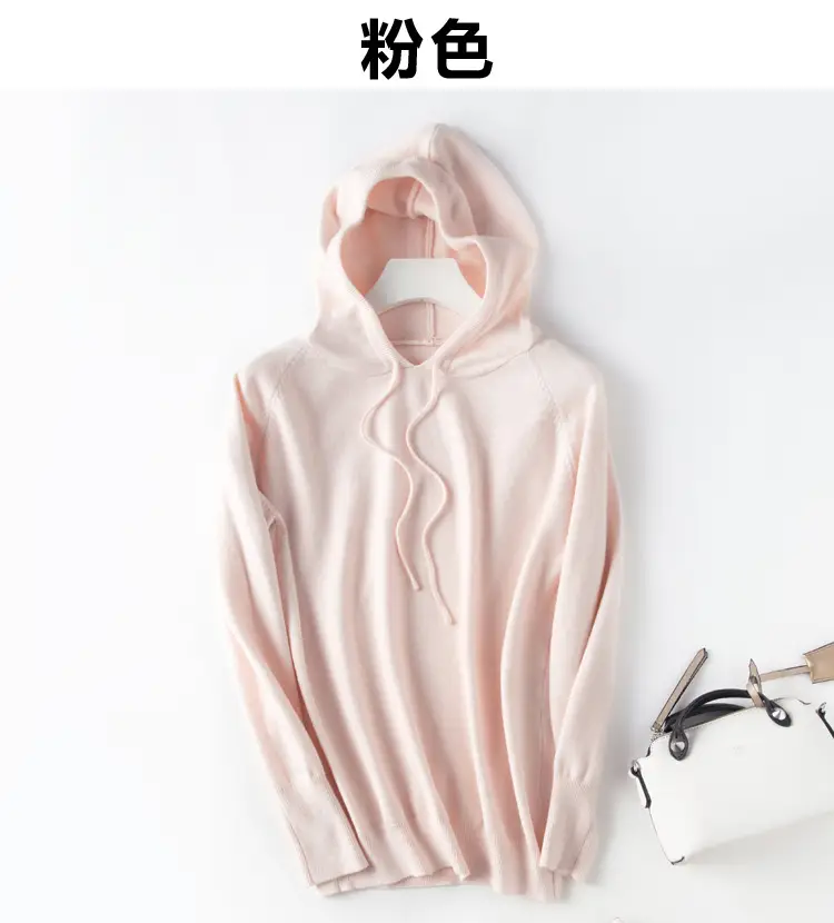 Women Pink Hoodie Soft Cotton 2020 - Image 9
