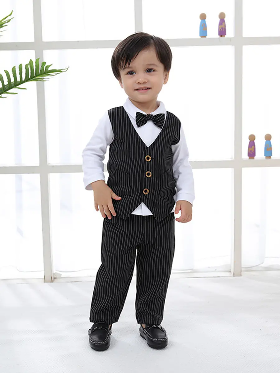 Baby Suit Blue Striped Kids 1 Year Old - Image 8