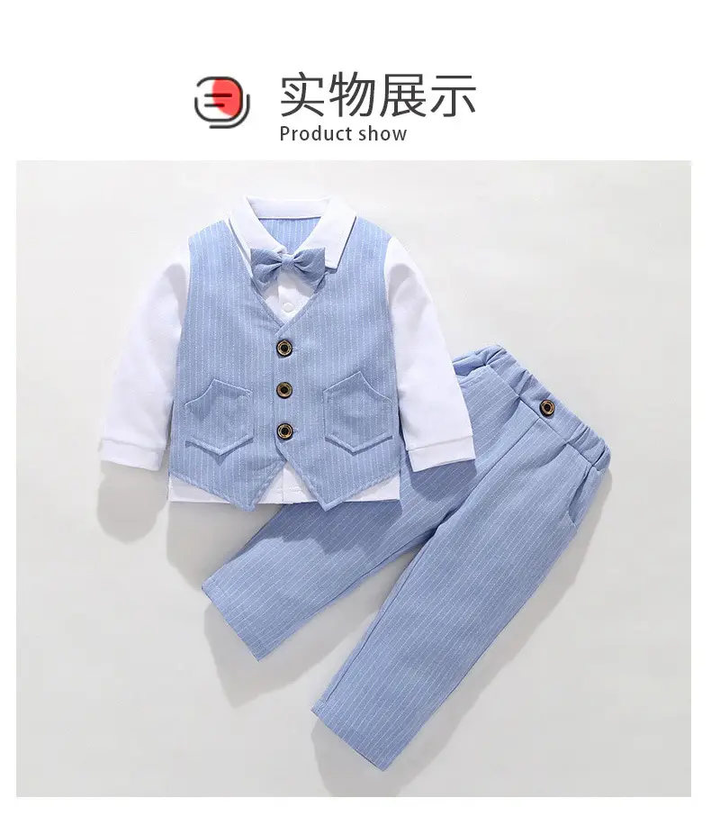Baby Suit Blue Striped Kids 1 Year Old — feature 20