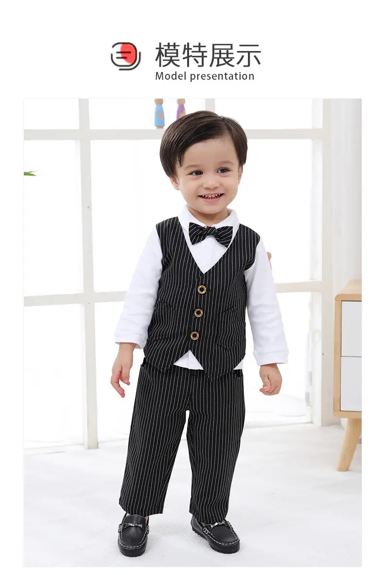 Baby Suit Blue Striped Kids 1 Year Old — feature 6
