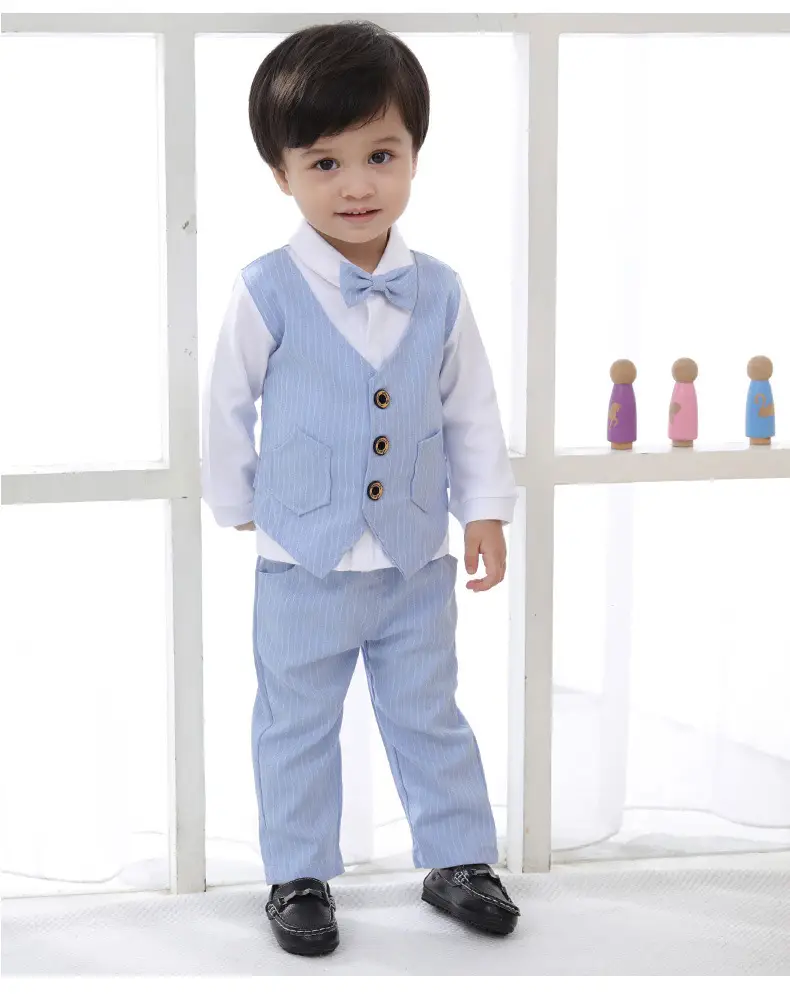 Baby Suit Blue Striped Kids 1 Year Old — feature 7