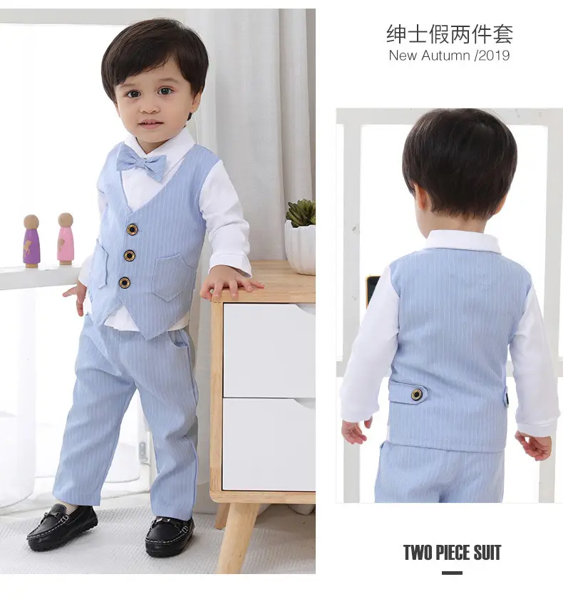 Baby Suit Blue Striped Kids 1 Year Old — feature 8