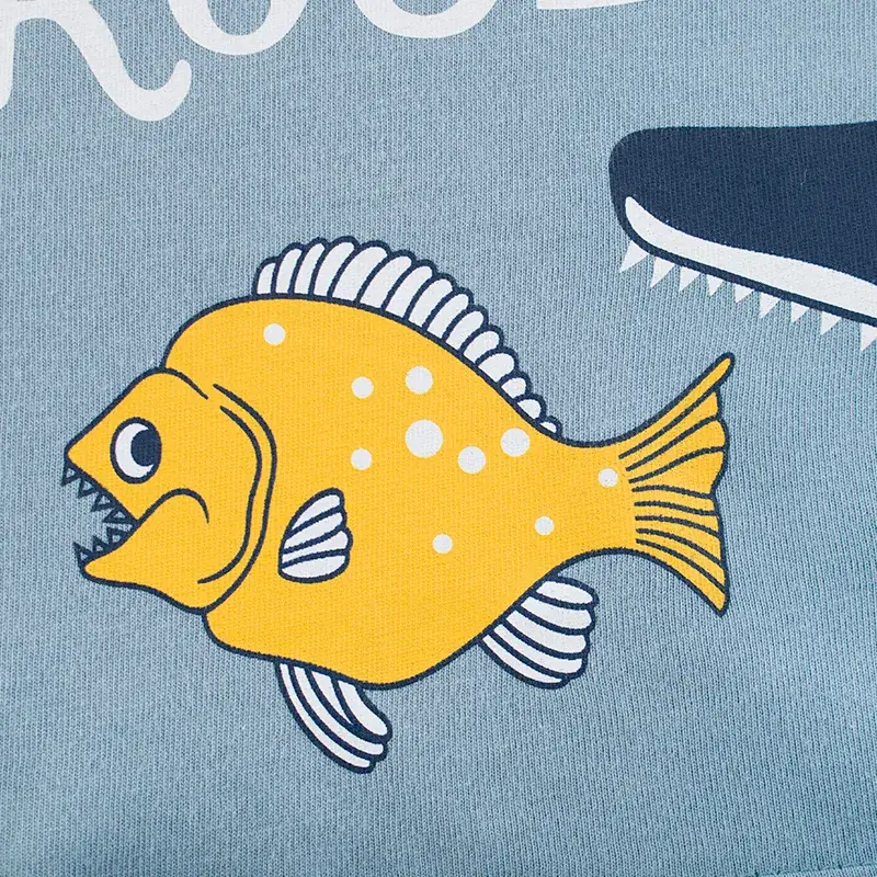 Fishing for Trouble Blue Kids T-Shirt Short Sleeve