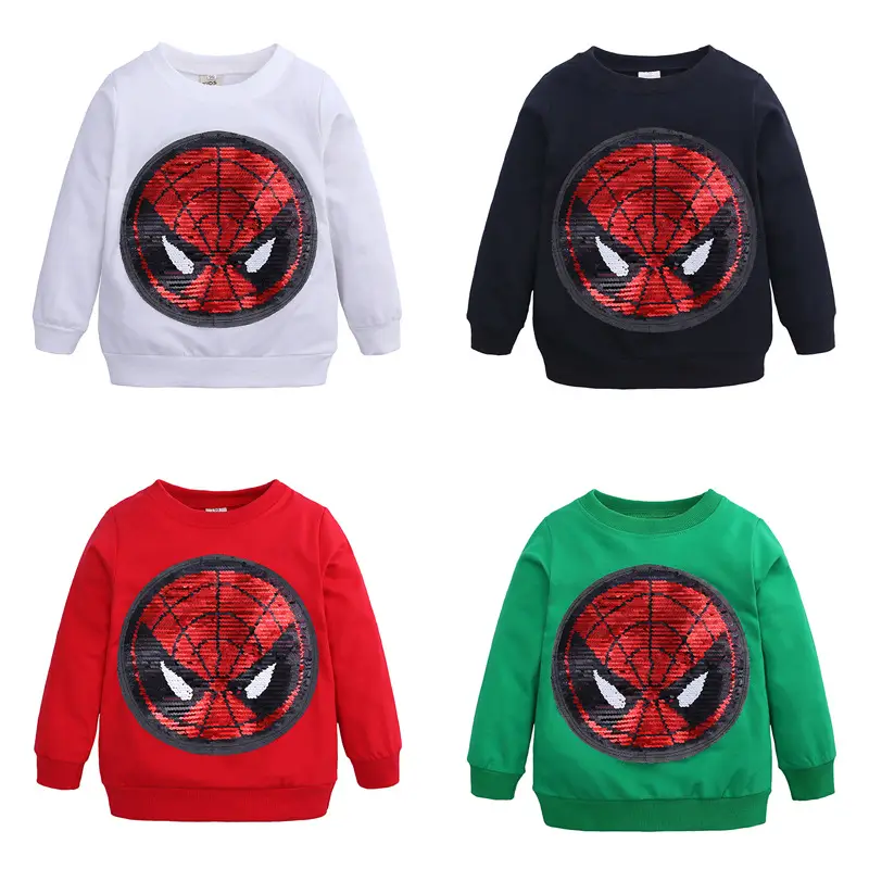 Kids Spider-Man Sweatshirt Black with Flip Button - Image 14