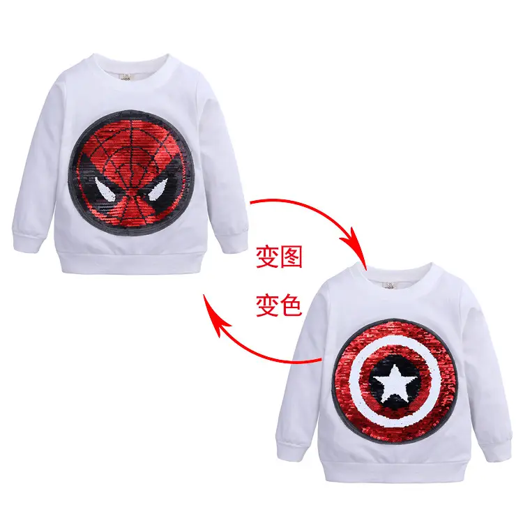 Kids Spider-Man Sweatshirt Black with Flip Button - Image 5