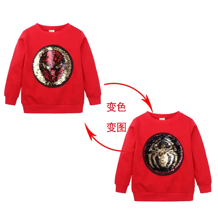 Kids Spider-Man Sweatshirt Black with Flip Button - Image 11
